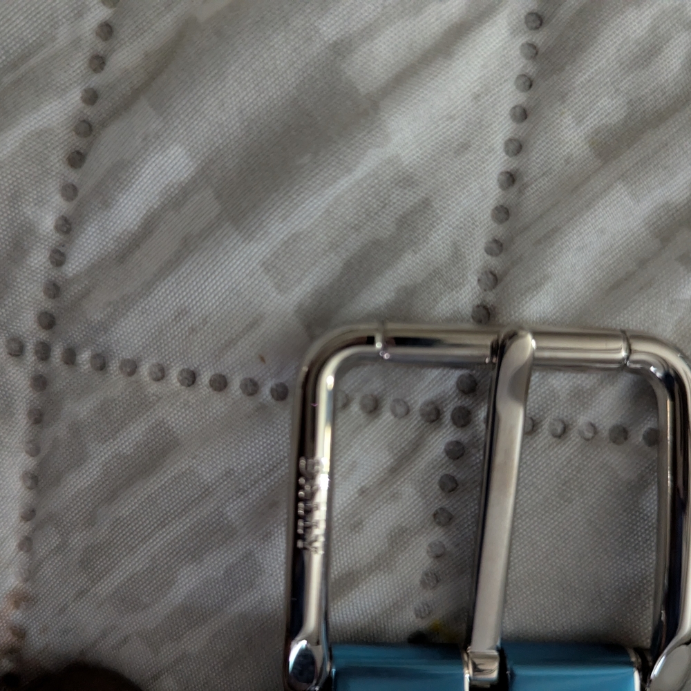 Bally Burgundy and White Belt - Picture 3 of 4